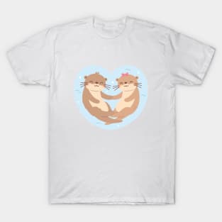 Cute Otters In Love T-Shirt